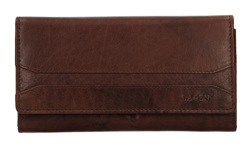 Dámska kožená peňaženka Lagen W-2025 Dark Brown Dámska kožená peňaženka Lagen W-2025 Dark Brown
