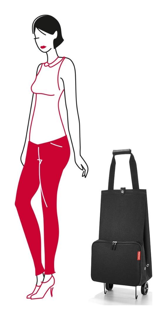 Skladacia nákupná taška na kolieskach Reisenthel Foldabletrolley Black