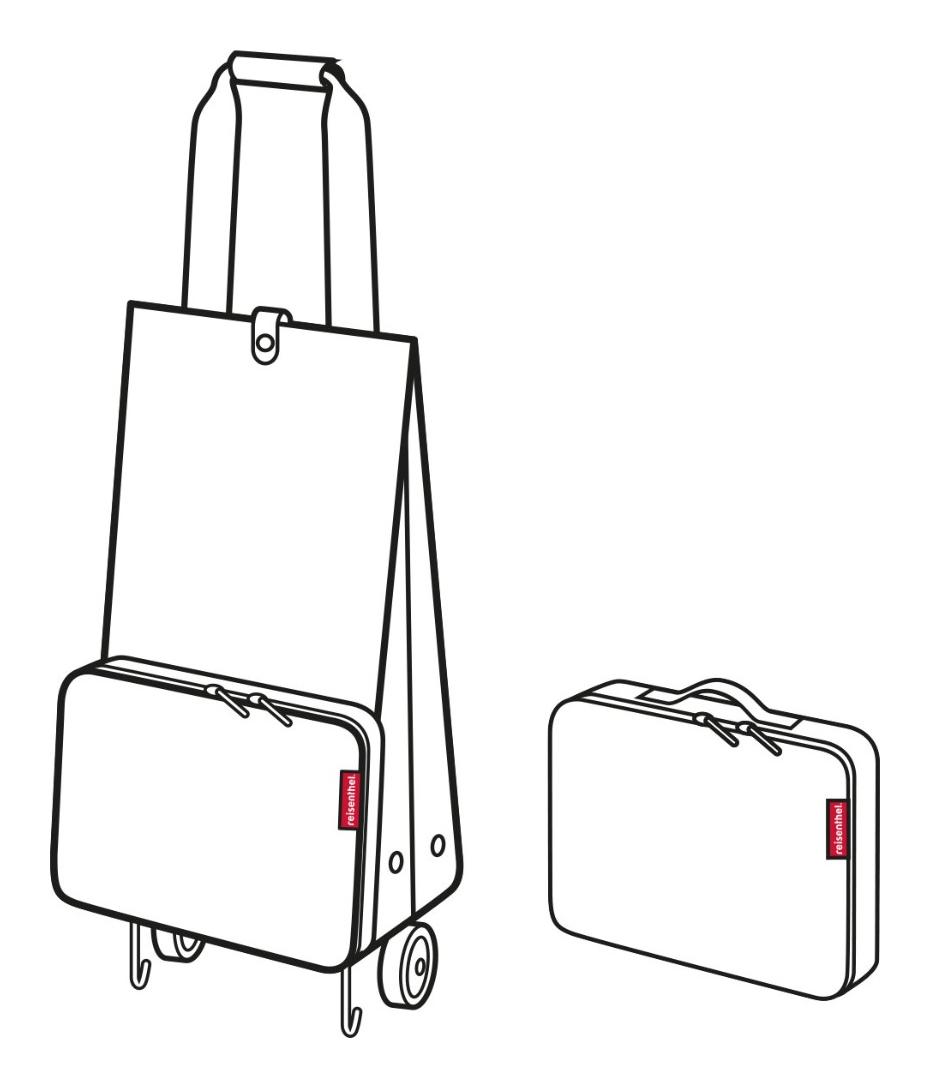 Skladacia nákupná taška na kolieskach Reisenthel Foldabletrolley Black