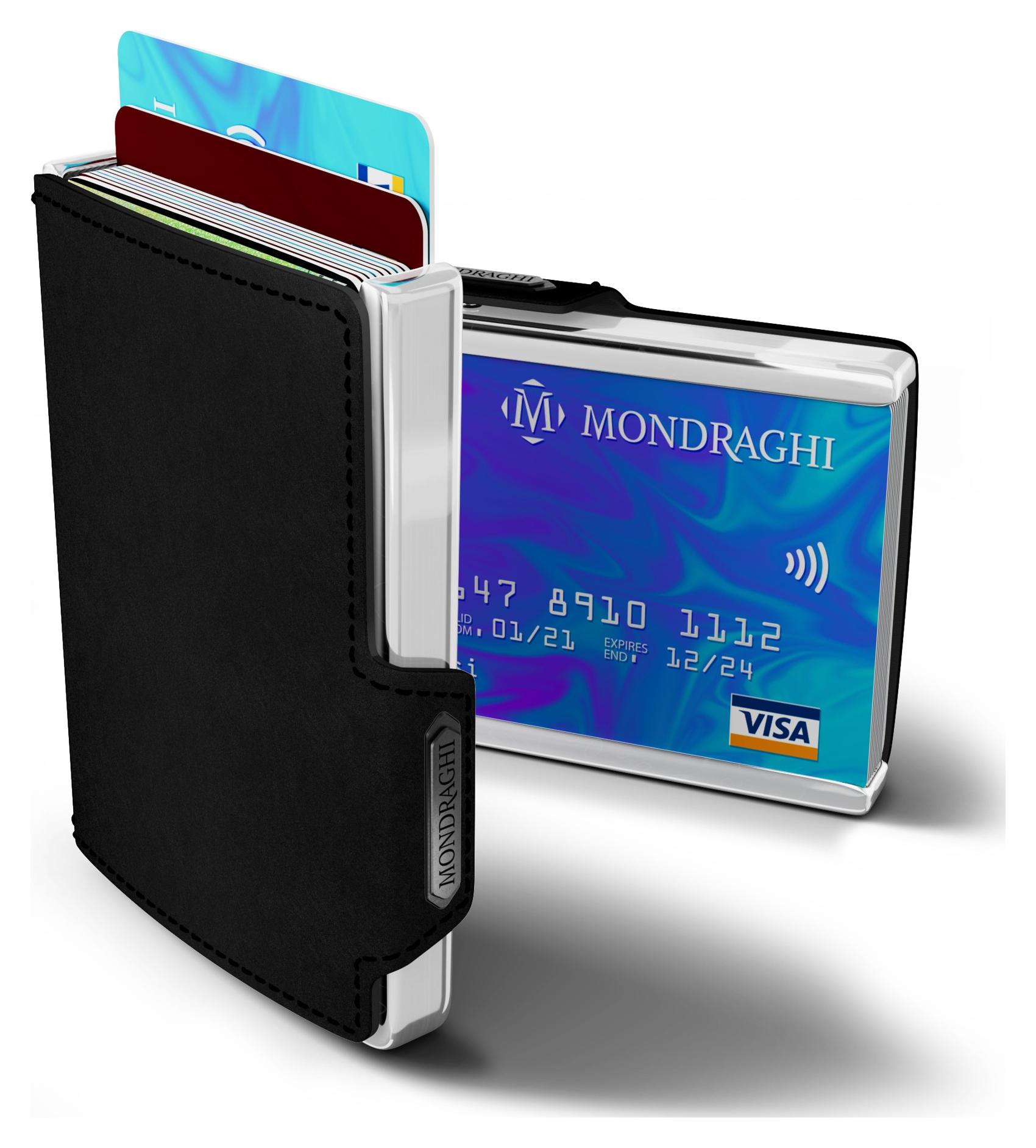 Kožená mini peňaženka Mondraghi Elegance Black – Obrázok 3