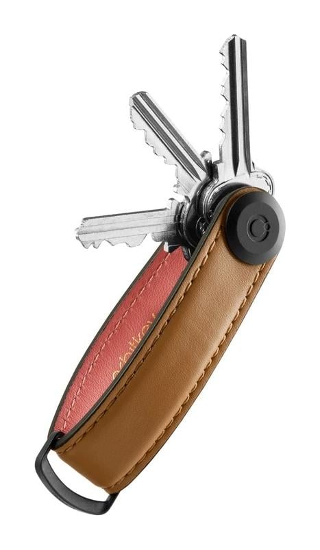 Kľúčenka Orbitkey Leather Cocoa Rose