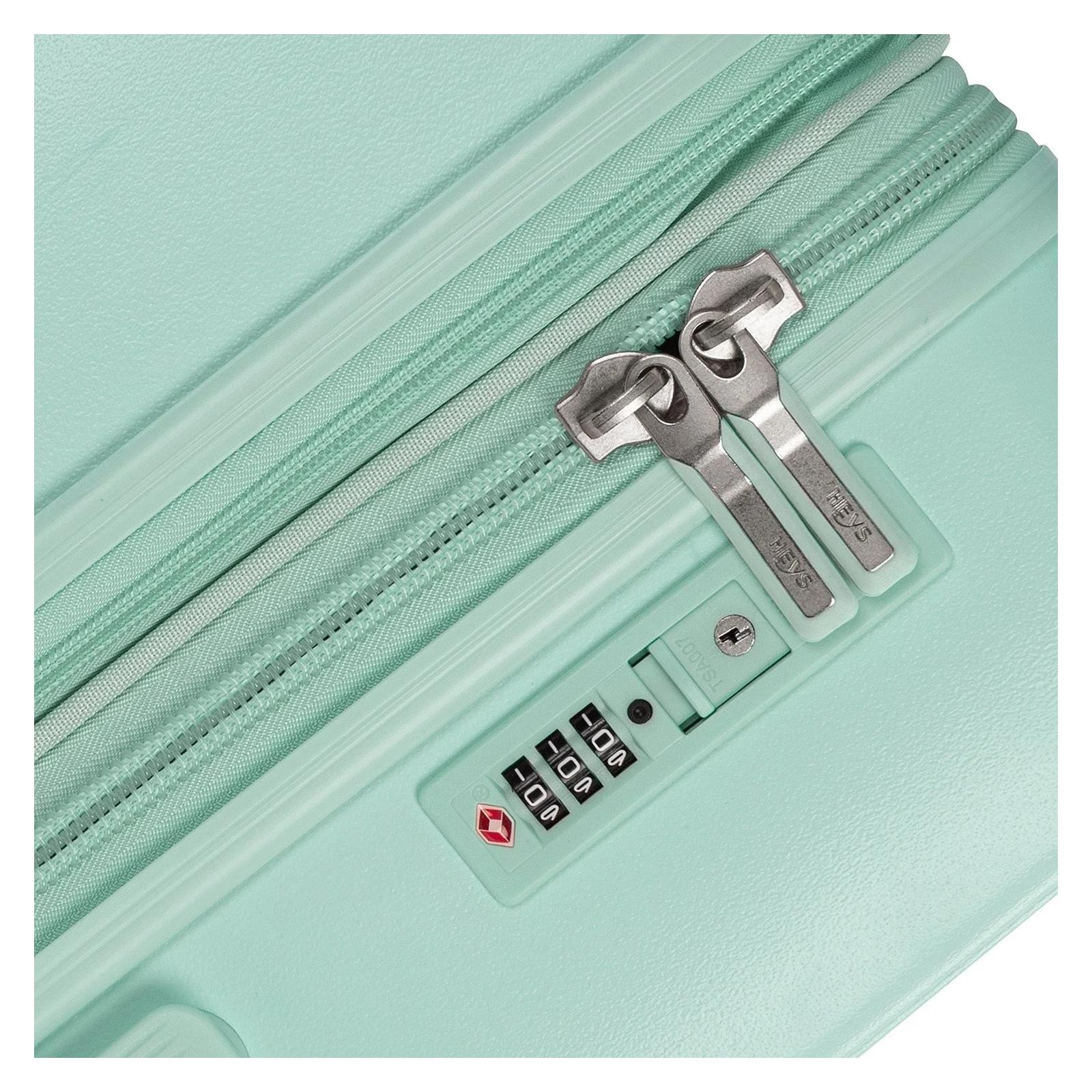 Veľký škrupinový kufor na kolieskach Heys Pastel L Mint – Obrázok 6