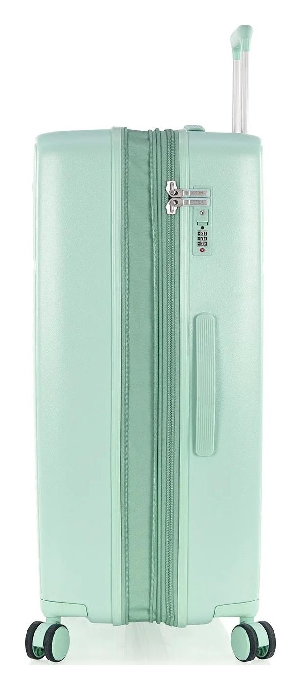 Veľký škrupinový kufor na kolieskach Heys Pastel L Mint – Obrázok 3