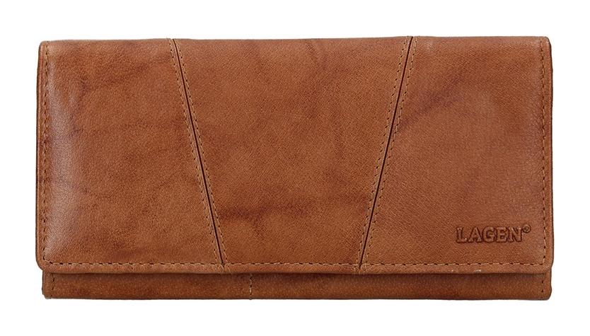 Dámska kožená peňaženka Lagen PWL-388 Cognac