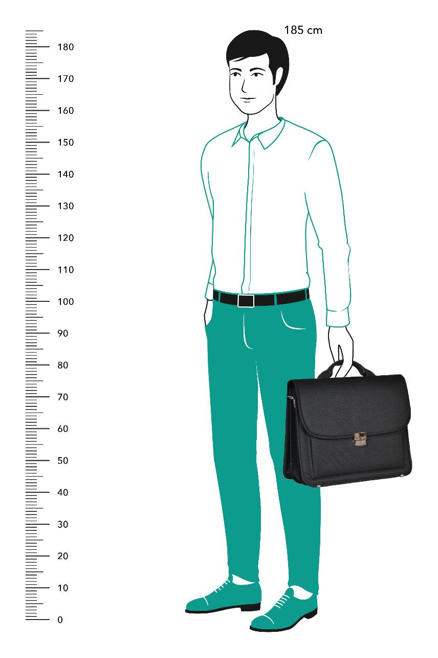 Pánska aktovka REAbags 7416-T - čierna textil