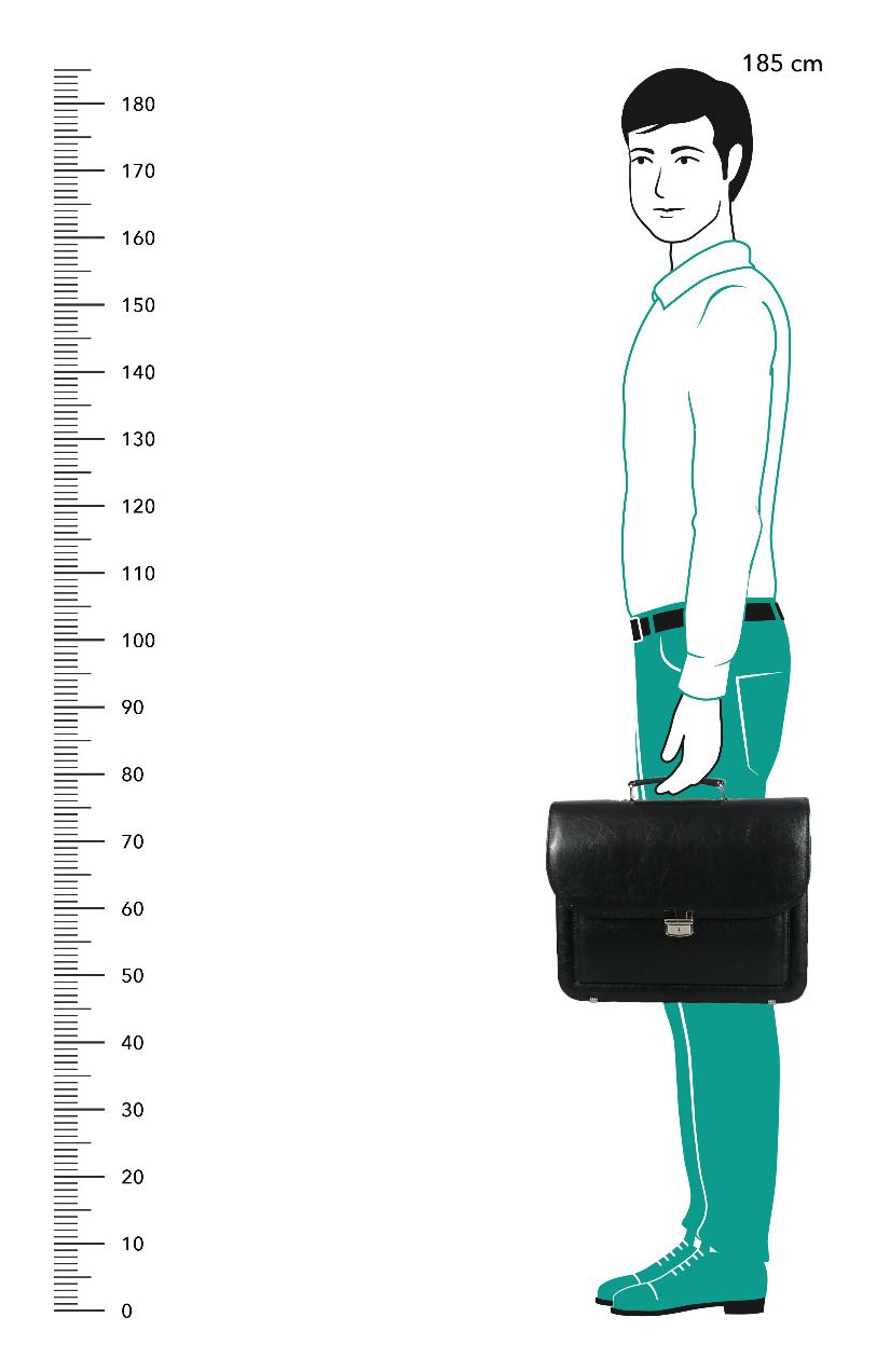 Pánska aktovka REAbags 7416 - čierna/nikel