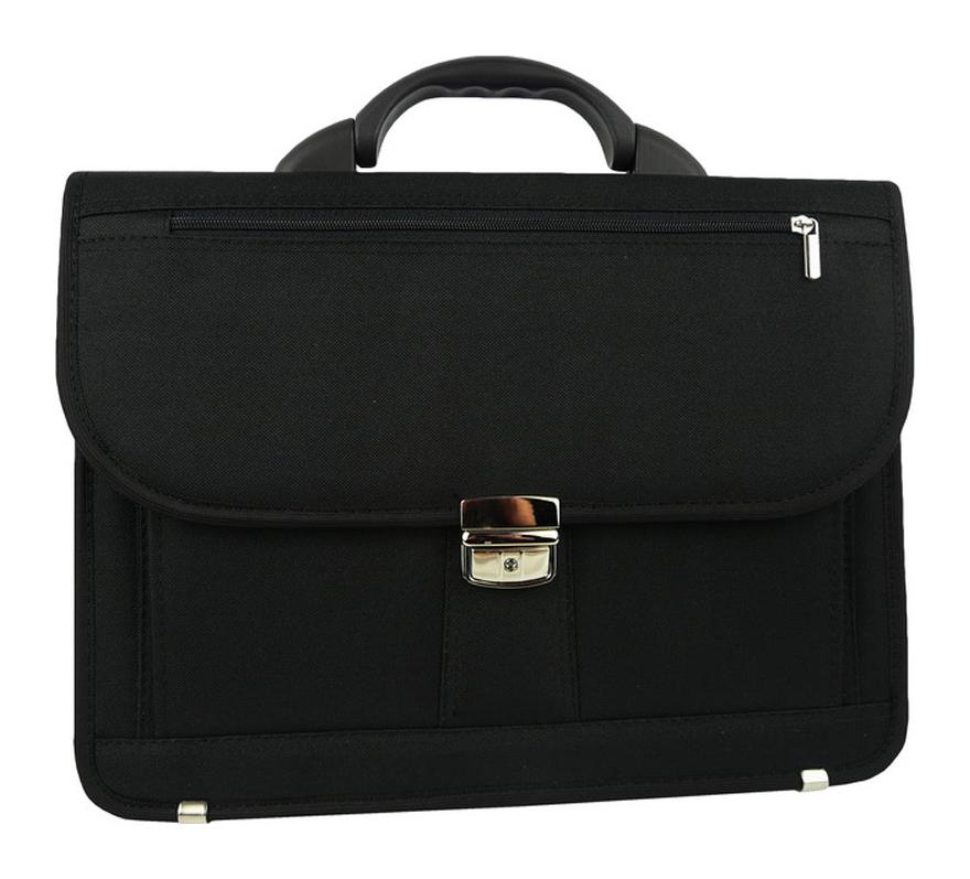 Pánska aktovka REAbags 7618 T Čierná/nikl