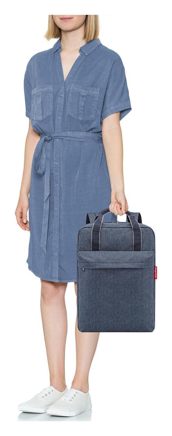 Batoh na notebook Reisenthel Allday Backpack M Herringbone Dark Blue – Obrázok 5