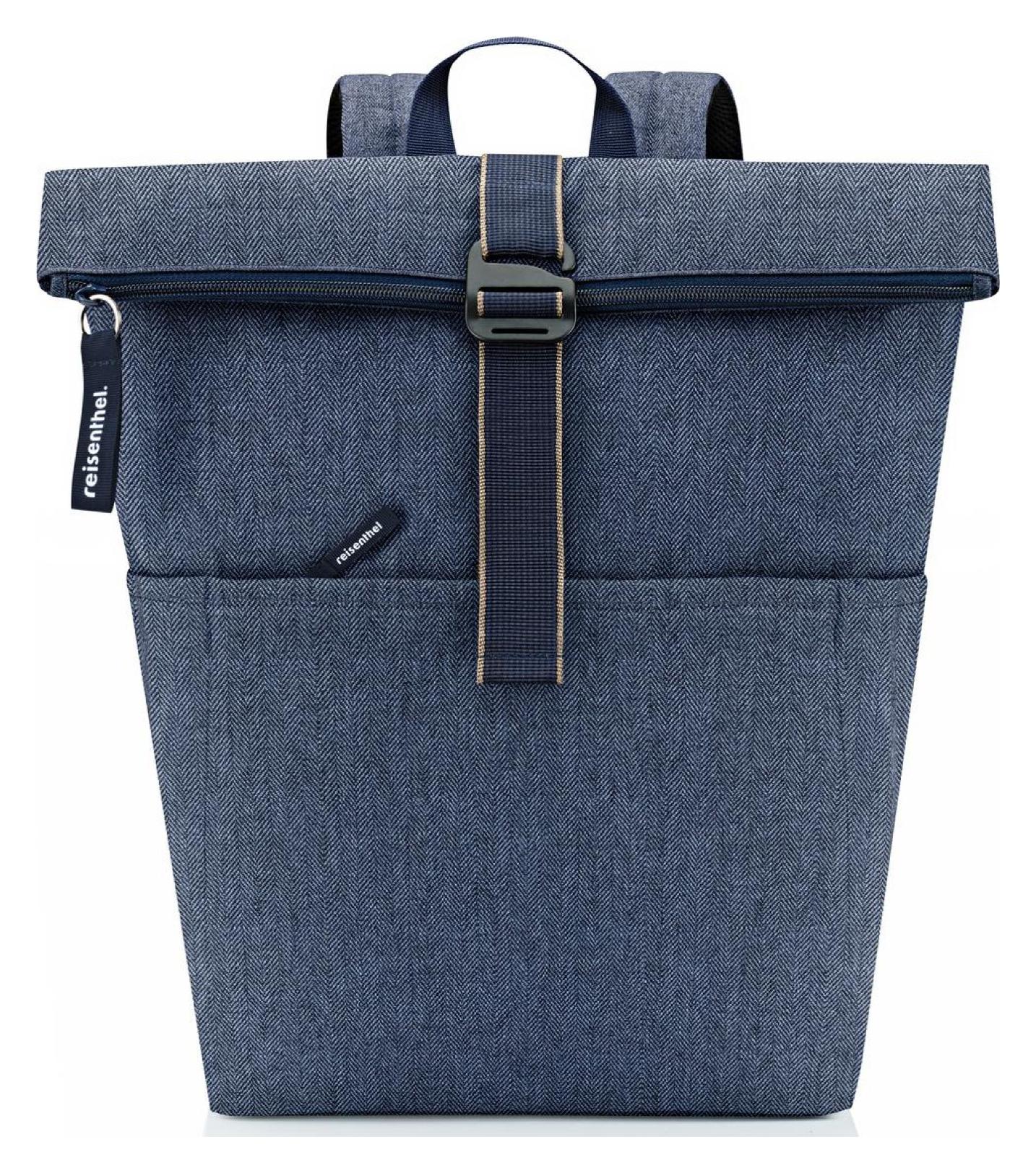 Dámsky rolovací batoh Reisenthel Rolltop Backpack Herringbone Dark Blue