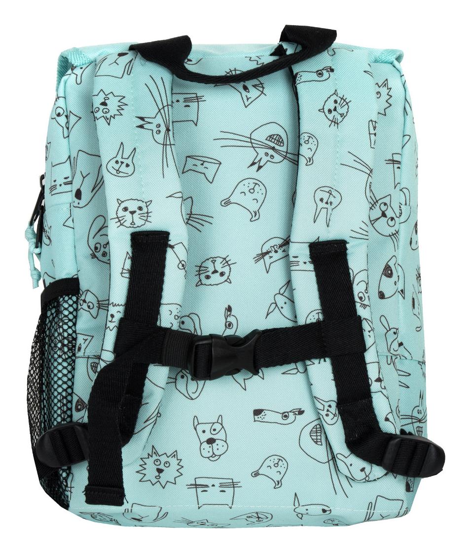 Detský batoh Reisenthel Backpack Kids Cats and dogs mint – Obrázok 4