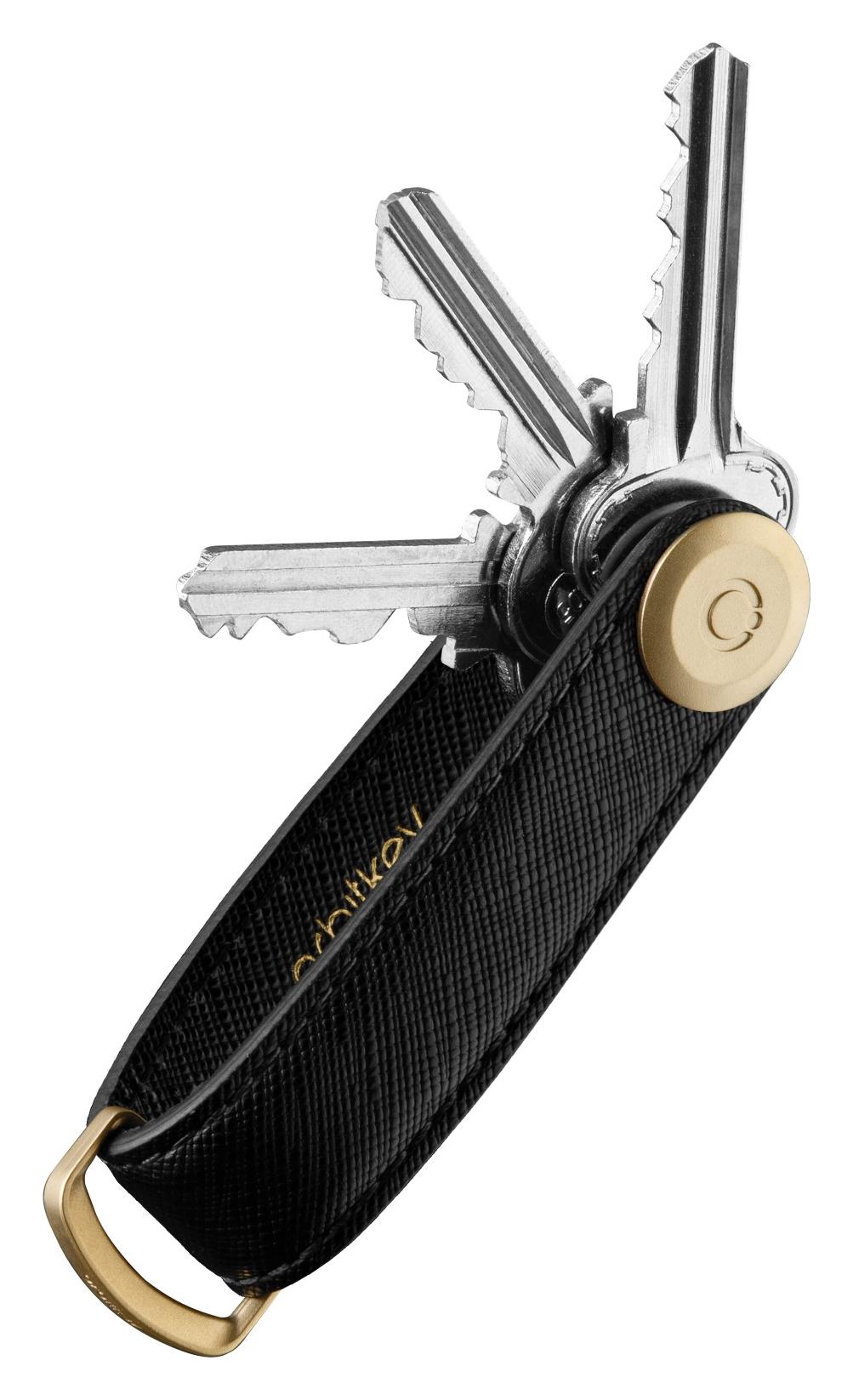 Kľúčenka Orbitkey Saffiano Liquorice Black Kľúčenka Orbitkey Saffiano Liquorice Black