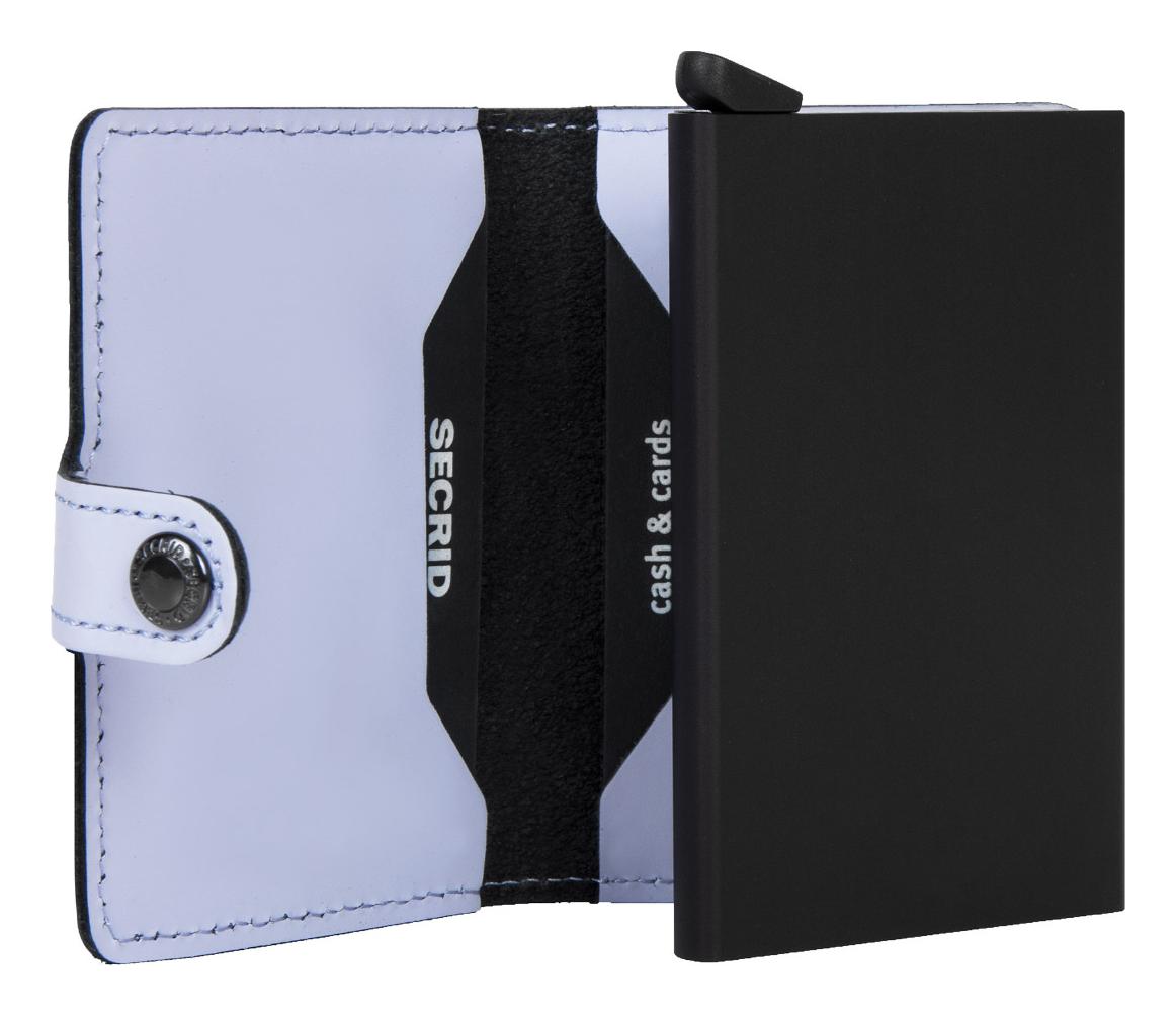 Kožená mini peňaženka Secrid Miniwallet Matte Lilac-Black – Obrázok 3