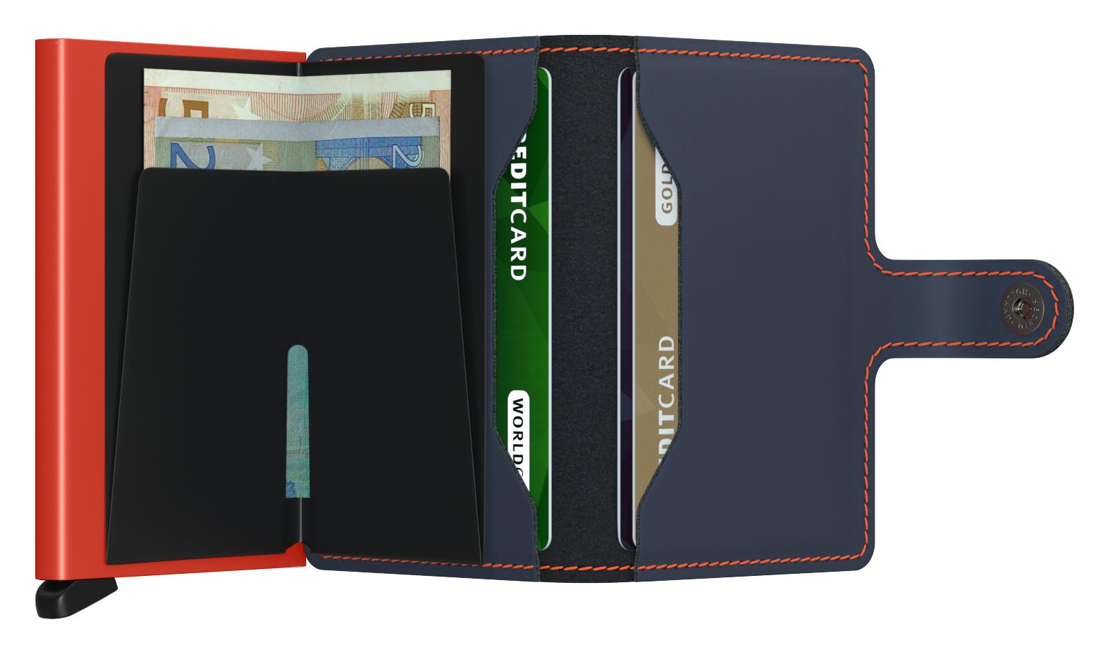 Pánska mini peňaženka Secrid Miniwallet Matte Nightblue & Orange – Obrázok 3