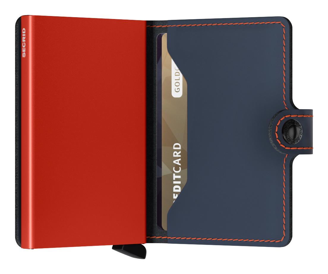 Pánska mini peňaženka Secrid Miniwallet Matte Nightblue & Orange – Obrázok 4