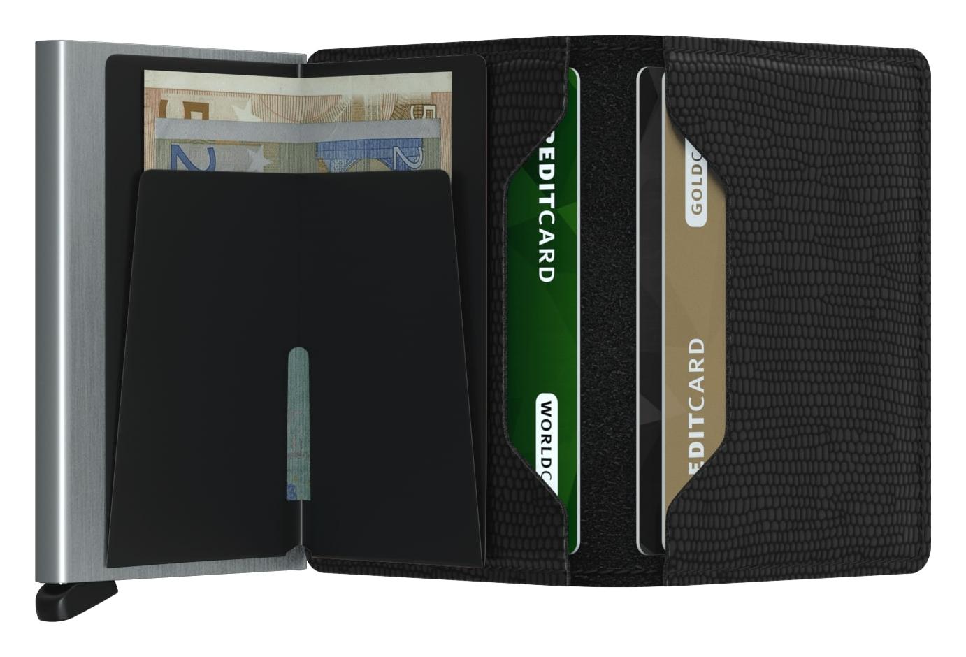 Kožená mini peňaženka Secrid Slimwallet Rango Black (obrázok 3)