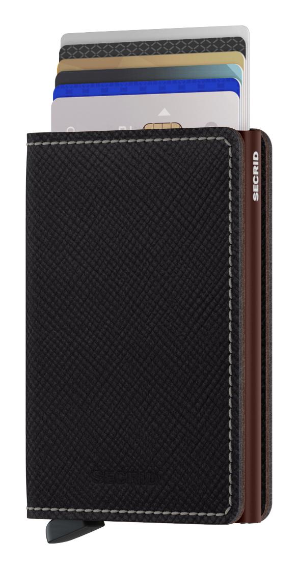 Pánska mini peňaženka Secrid Slimwallet Saffiano Brown