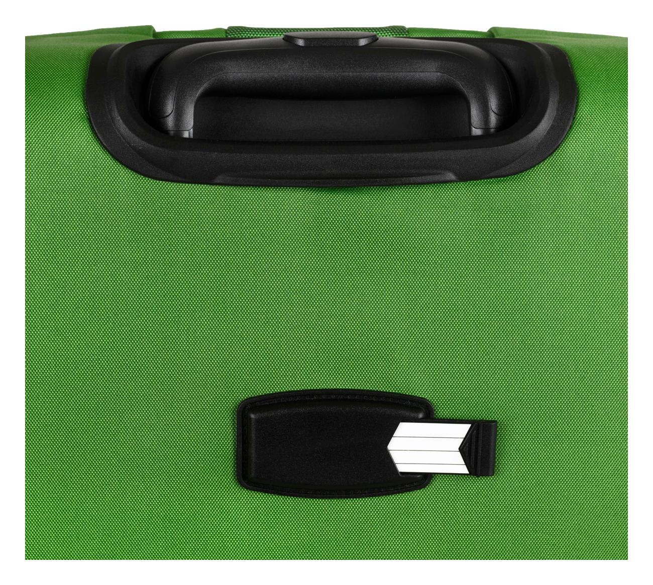 Veľký textilný kufor na kolieskach Skyline Orlando 4w L Green – Obrázok 5