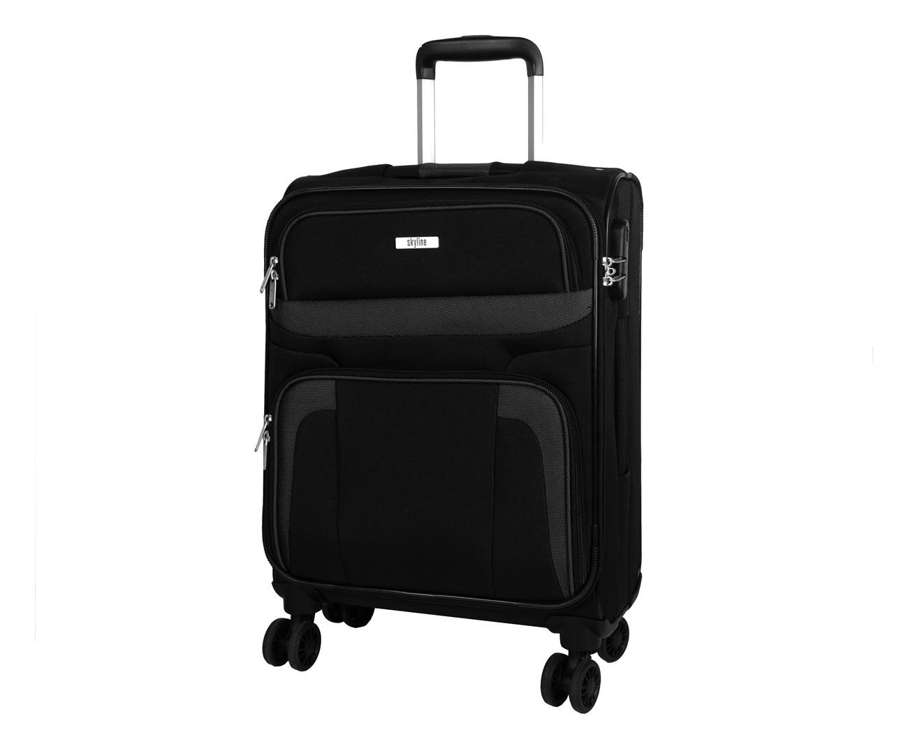 Malý textilný kufor Skyline Orlando 4w S Black Malý textilný kufor Skyline Orlando 4w S Black