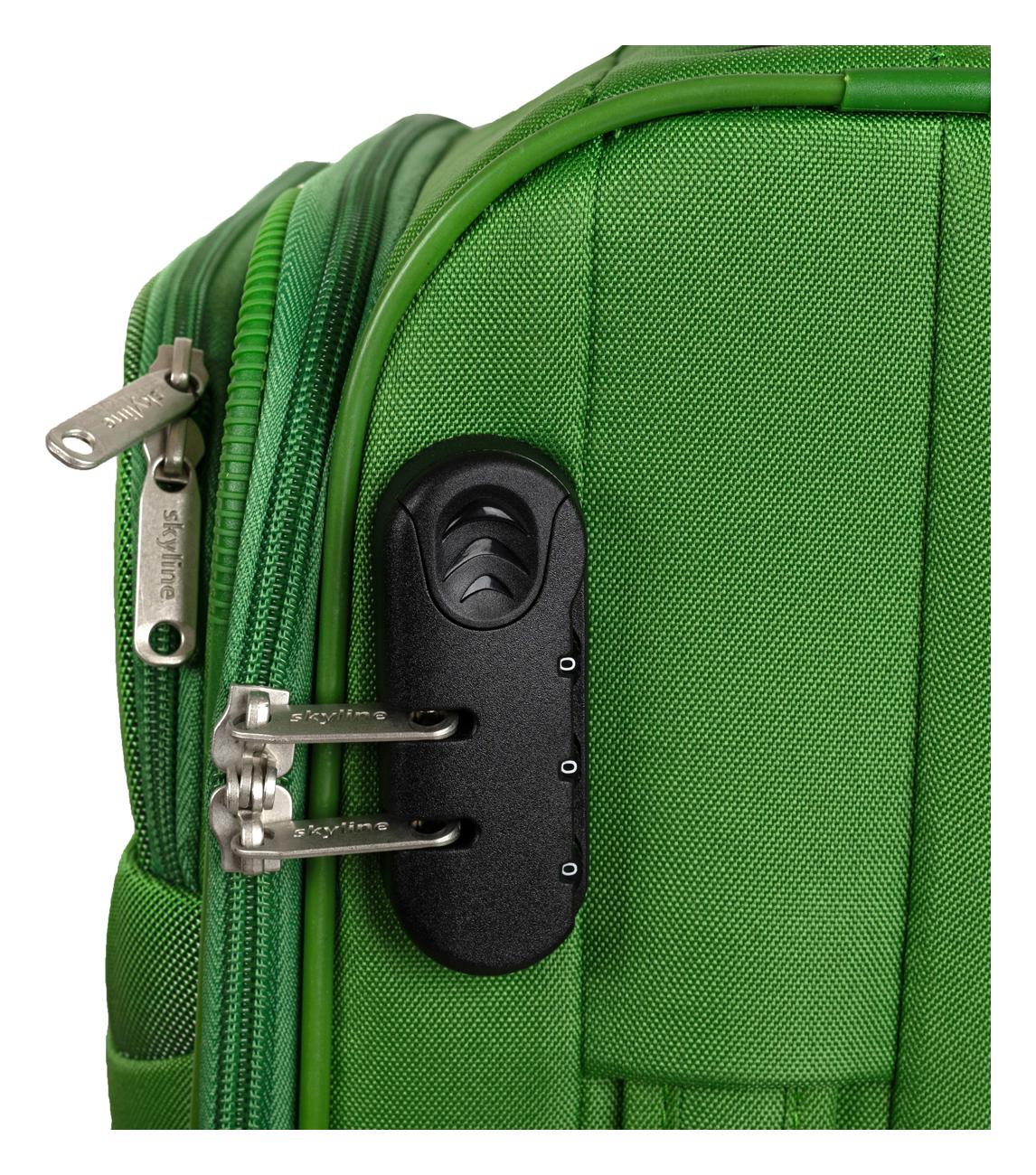Malý textilný kufor Skyline Orlando 4w S Green – Obrázok 6