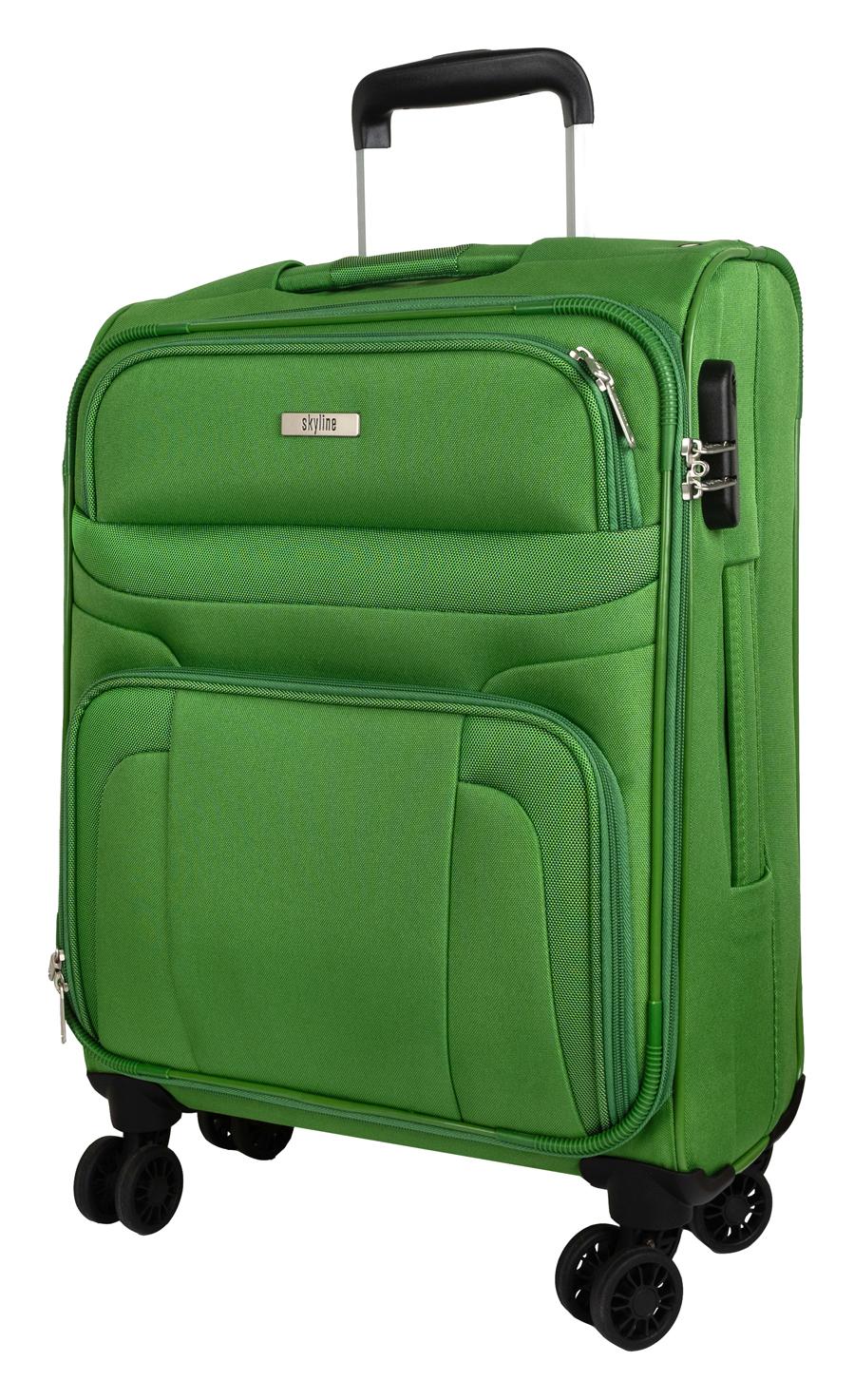 Malý textilný kufor Skyline Orlando 4w S Green