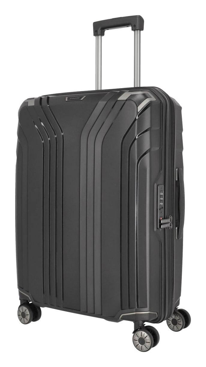 Stredný škrupinový kufor Travelite Elvaa 4w M Black Stredný škrupinový kufor Travelite Elvaa 4w M Black