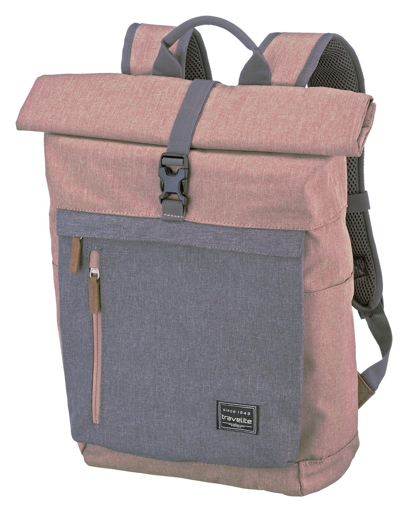 Roll-top batoh Travelite Basics Roll-up Backpack Rose
