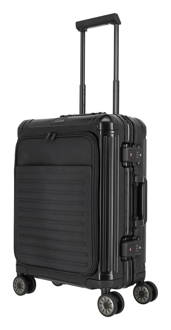 Hliníkový kufor Travelite Next 4w S Front pocket Black