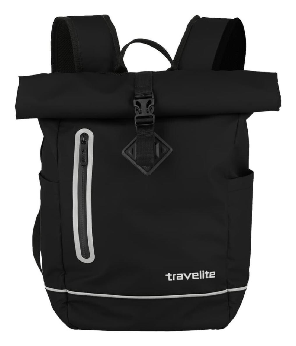 Roll-top batoh Travelite Basics Roll-up Plane Black