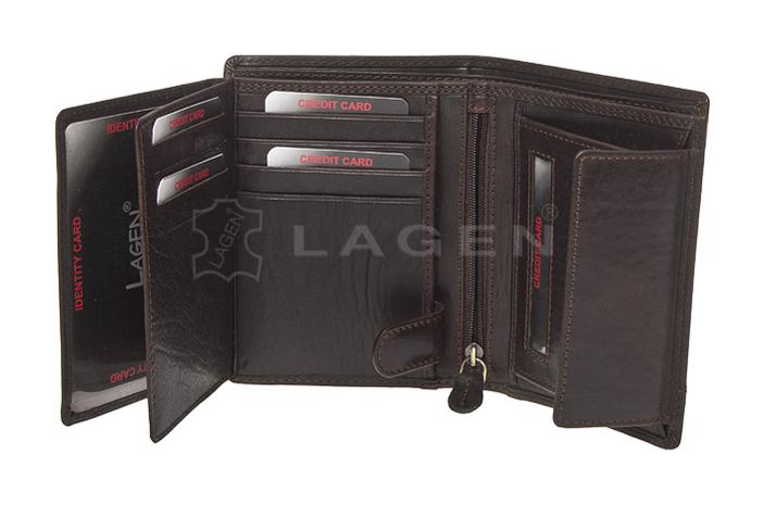 Pánska kožená peňaženka Lagen V-26/T Dark brown