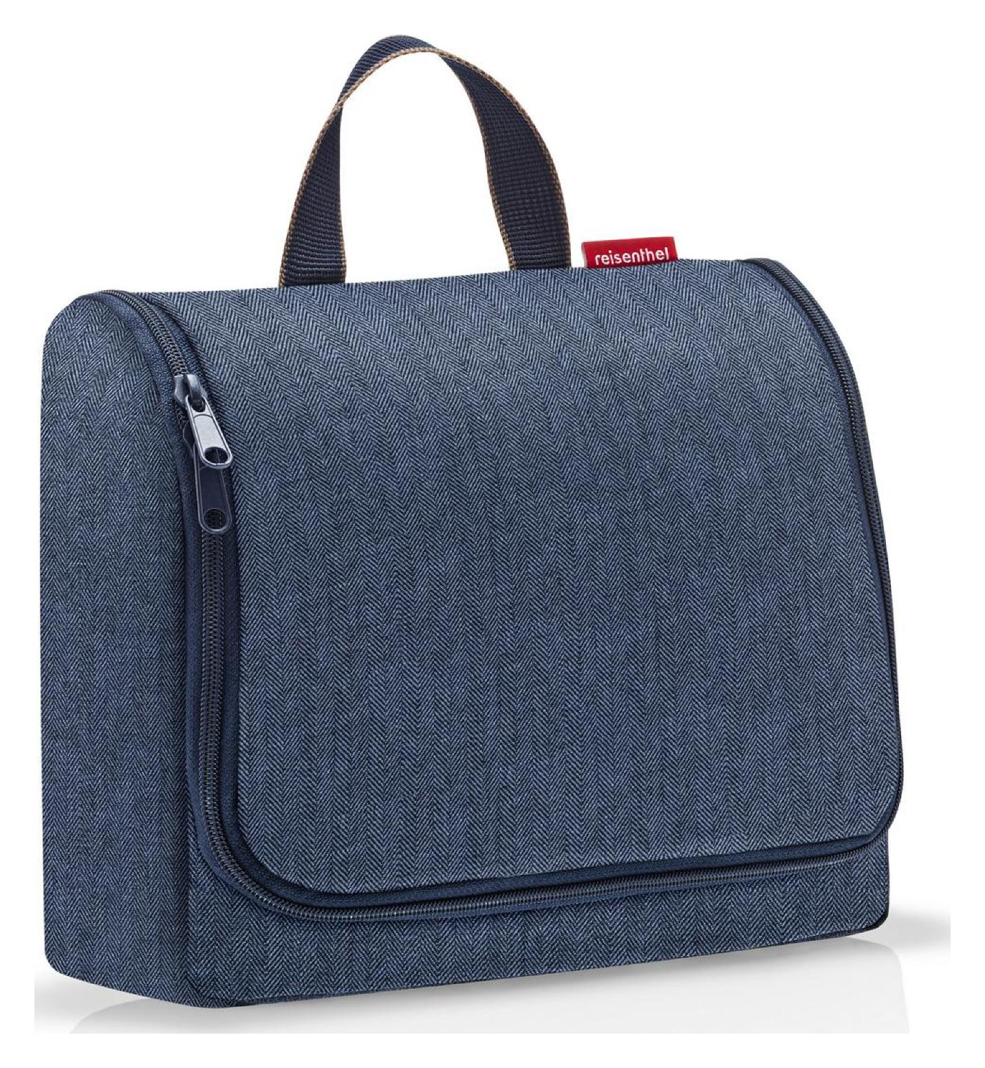 Toaletná taška Reisenthel Toiletbag XL Herringbone Dark Blue