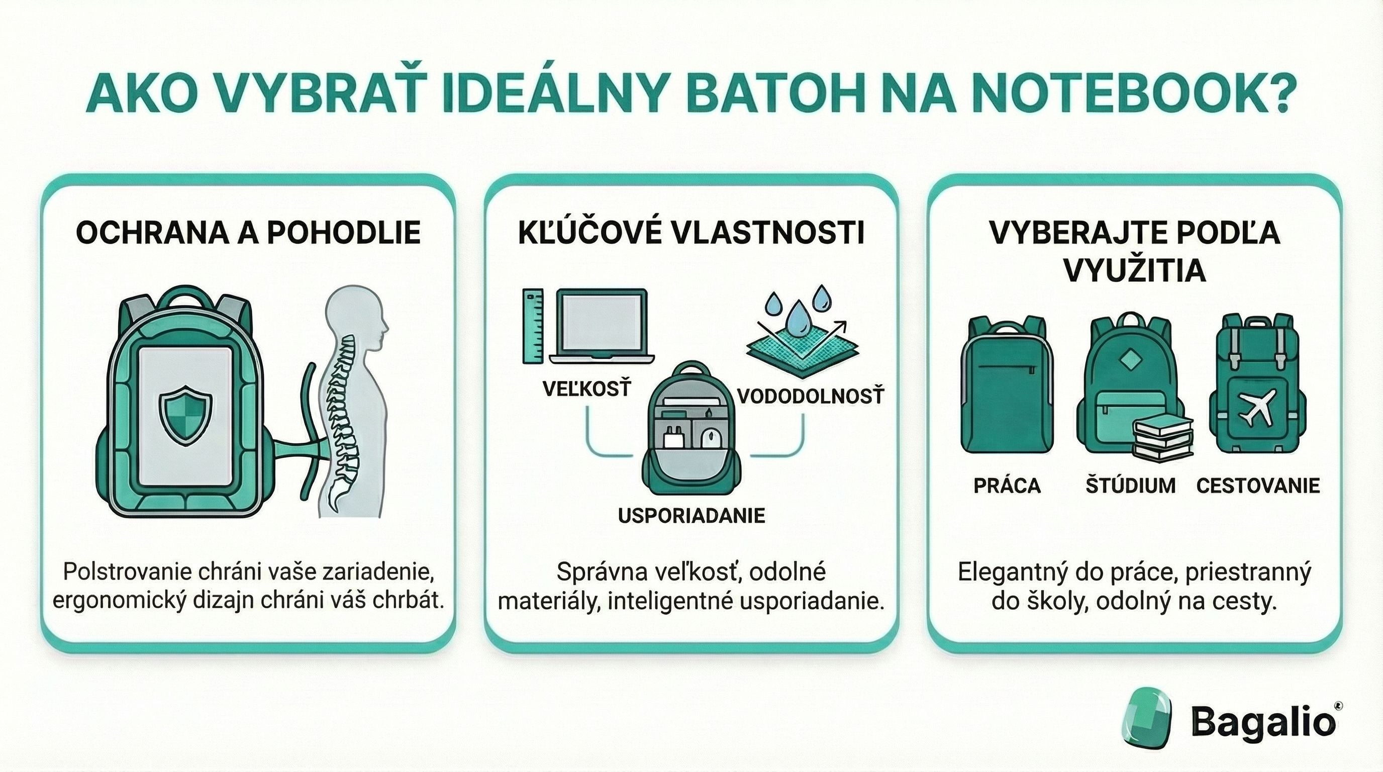 Infografika: Ako vybrať ideálny batoh na notebook