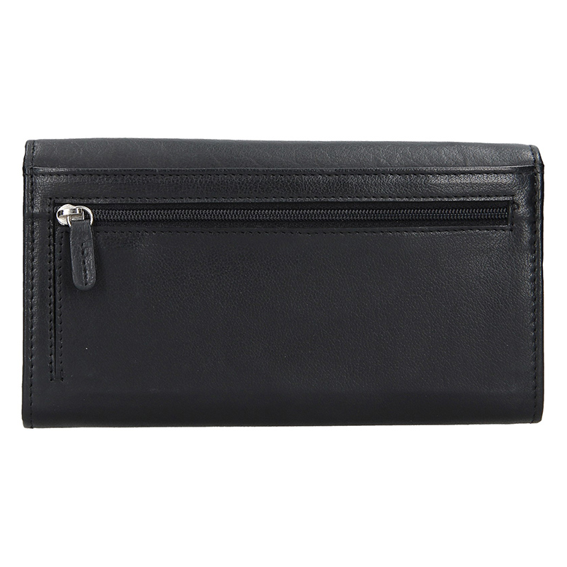 Lagen Dámska peňaženka kožená V14 Čierna