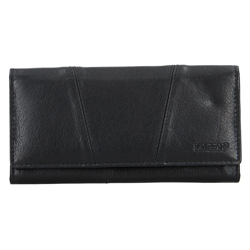 Lagen Dámska peňaženka kožená PWL-388 Čierna